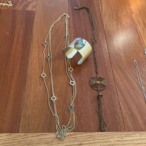 Bundle‎ of 2 long necklaces and one bangel